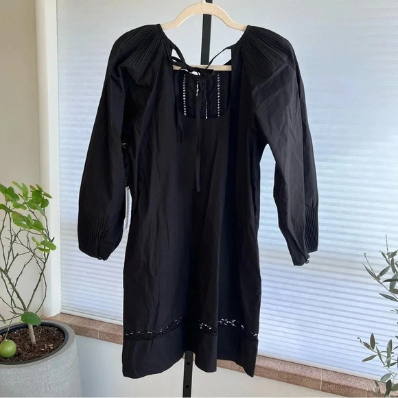 St. Roche Fountain Dress Organic Cotton Black 4 NWT Spring Feminine Contemporary - Picture 8 of 11